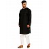 Designer round neck kurta with side slits- Black Designer round neck kurta with side slits- Black